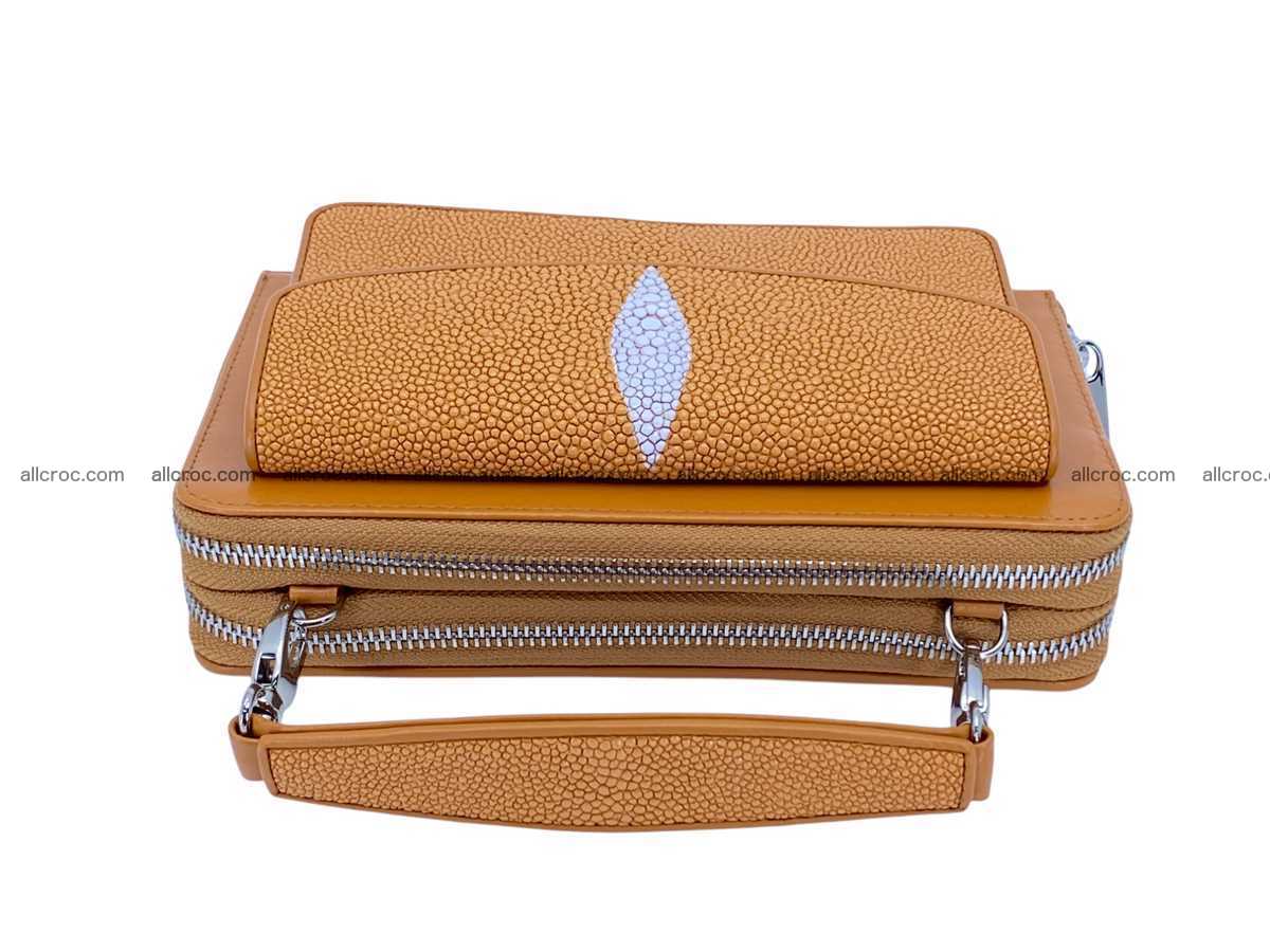 Stingray leather women’s clutch 2 zip 2449 Foto 1