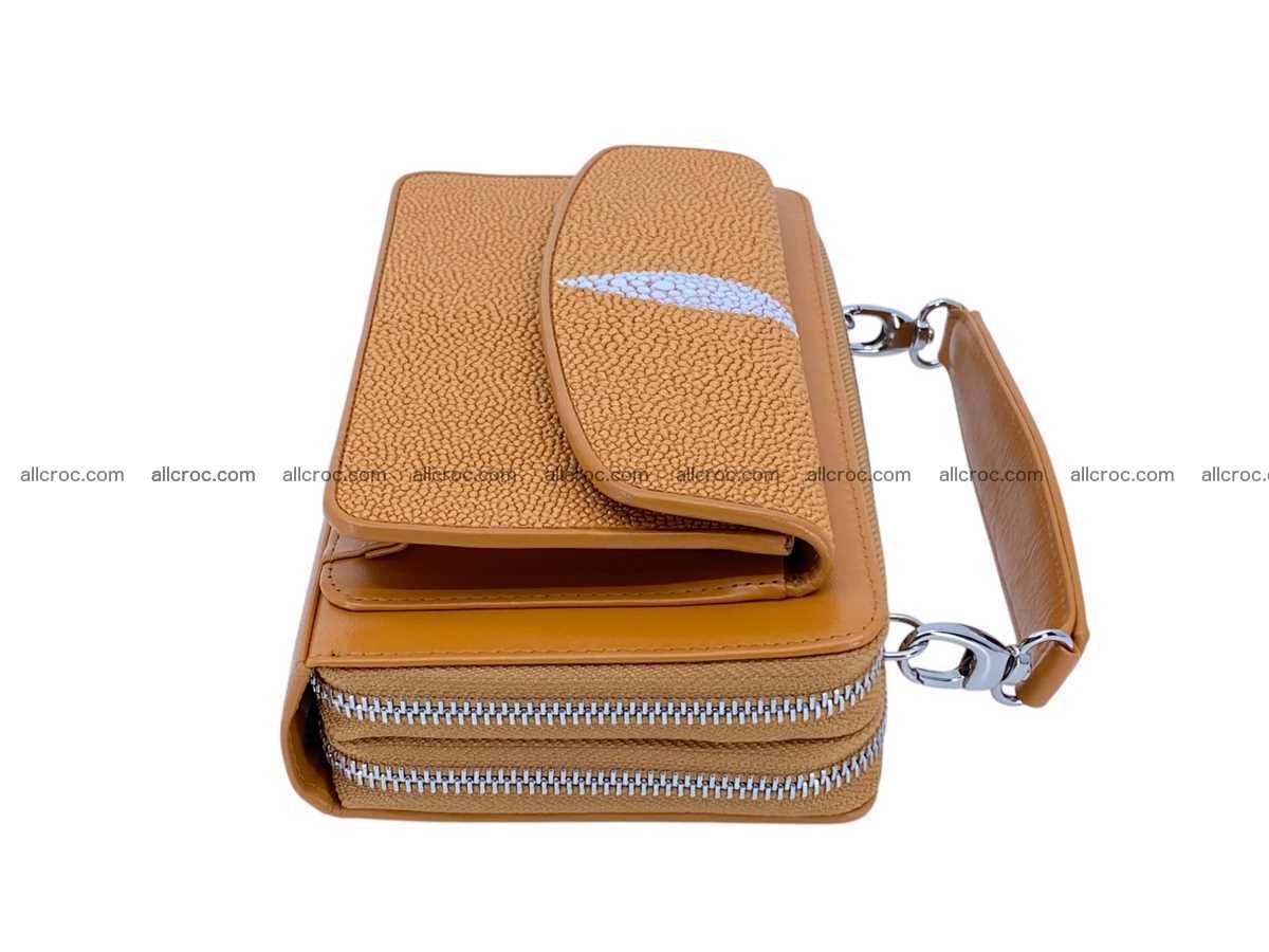 Stingray leather women’s clutch 2 zip 2449 Foto 5