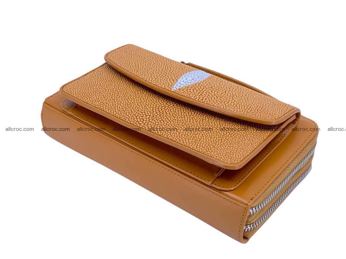 Stingray leather women’s clutch 2 zip 2449 Foto 6