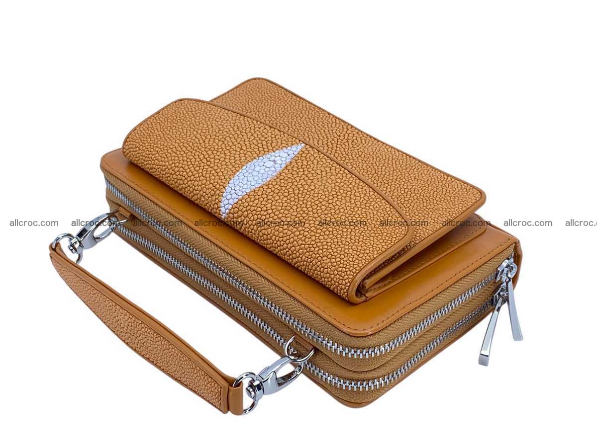 Stingray leather women’s clutch 2 zip 2449 Foto 2
