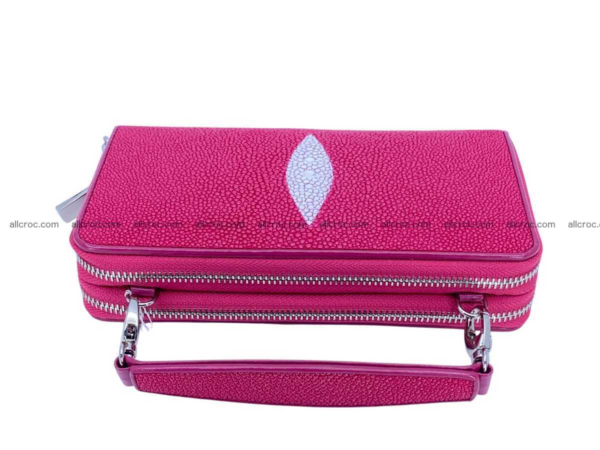 Stingray leather women’s clutch 2 zip 2443 Foto 1