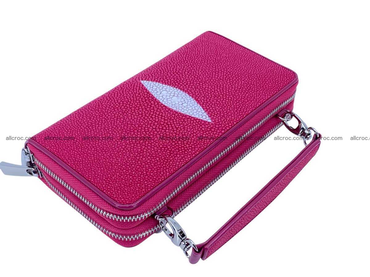 Stingray leather women’s clutch 2 zip 2443 Foto 0