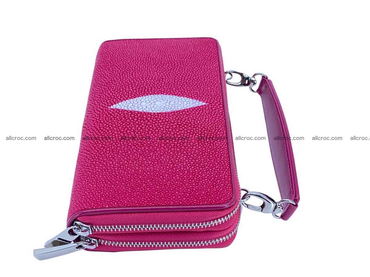 Stingray leather women’s clutch 2 zip 2443 Foto 3