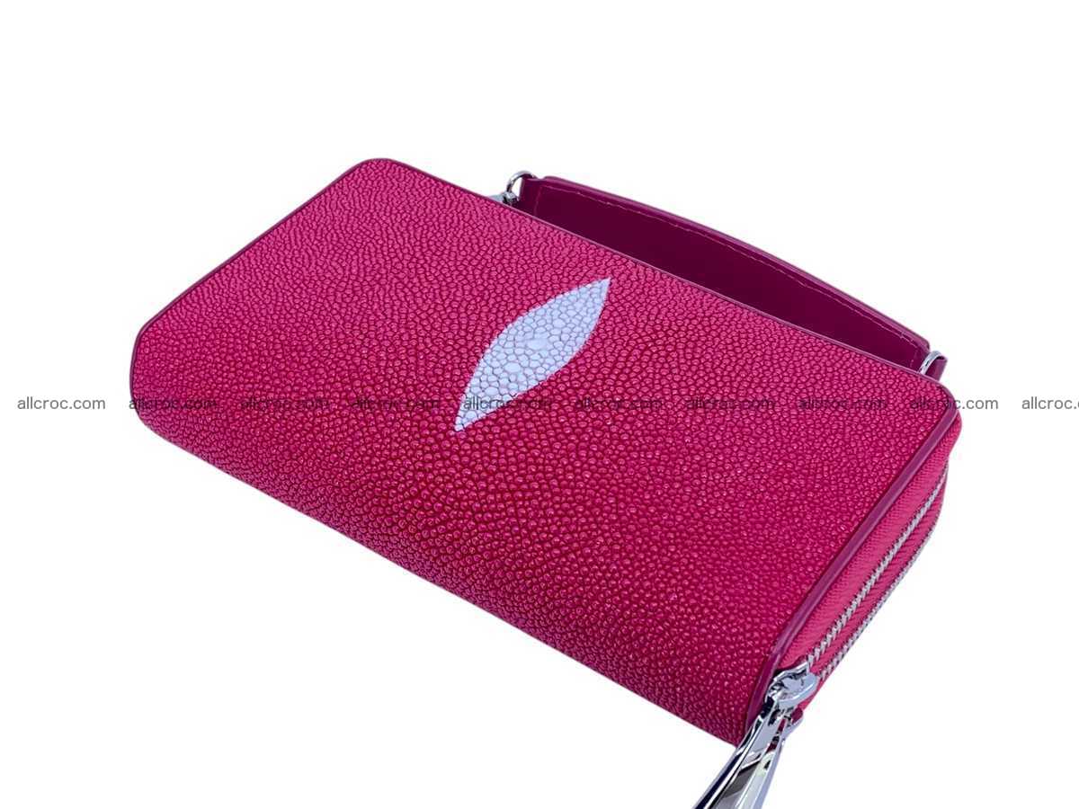 Stingray leather women’s clutch 2 zip 2443 Foto 4
