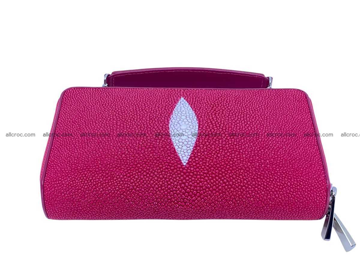 Stingray leather women’s clutch 2 zip 2443 Foto 5