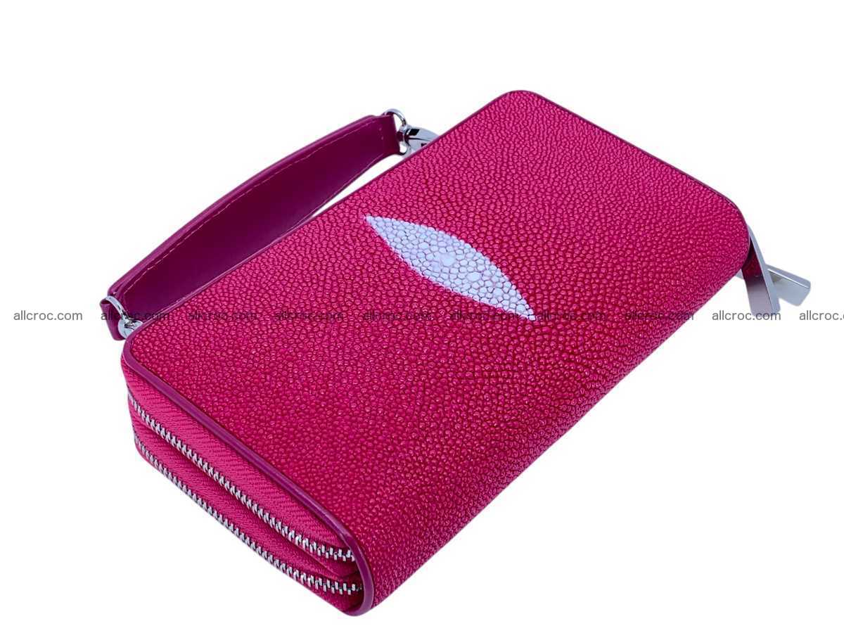 Stingray leather women’s clutch 2 zip 2443 Foto 6