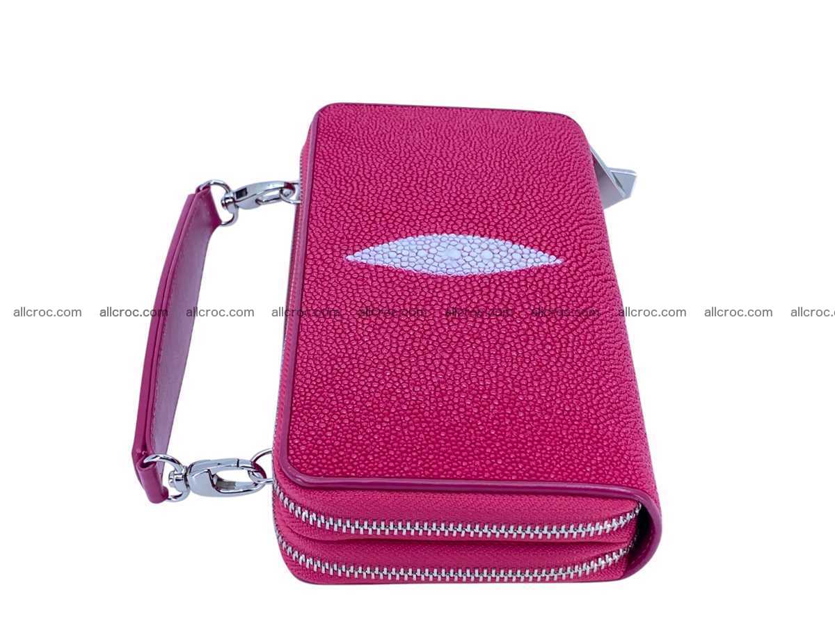 Stingray leather women’s clutch 2 zip 2443 Foto 7