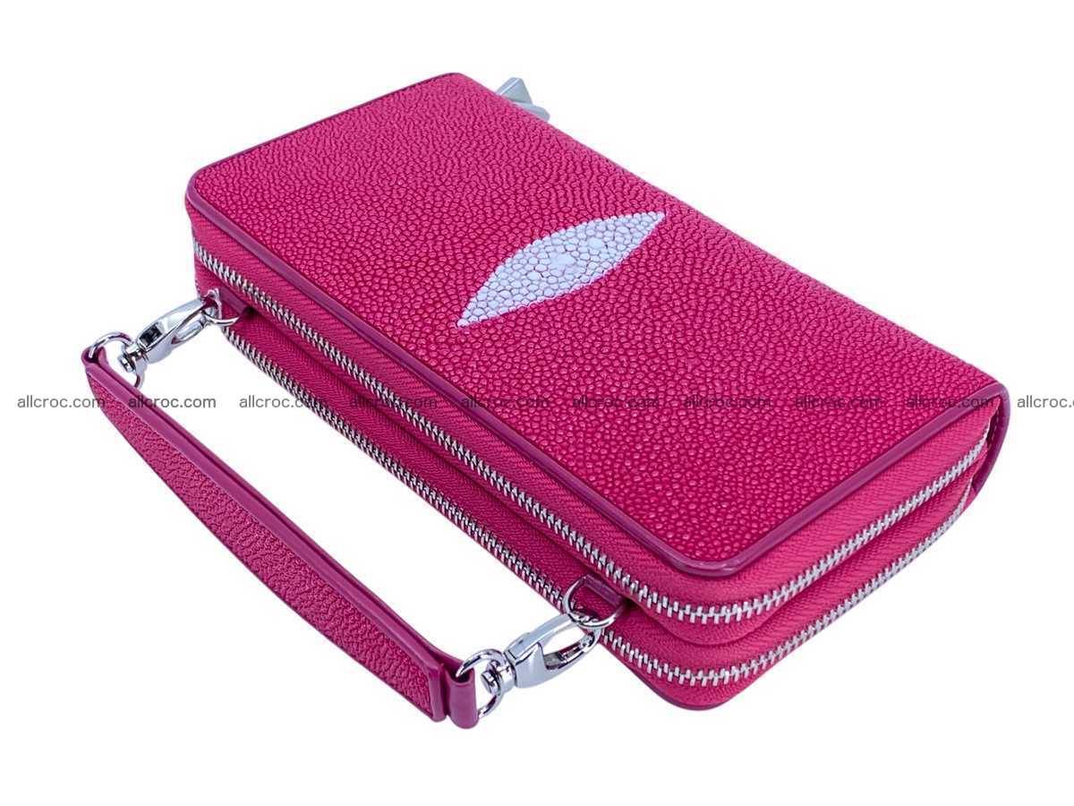 Stingray leather women’s clutch 2 zip 2443 Foto 2
