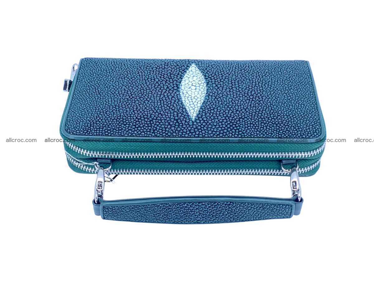 Stingray leather women’s clutch 2 zip 2441 Foto 1