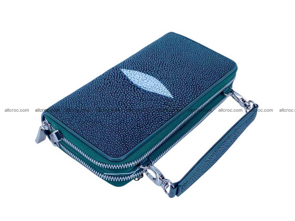 Stingray leather women’s clutch 2 zip 2441 Foto 0