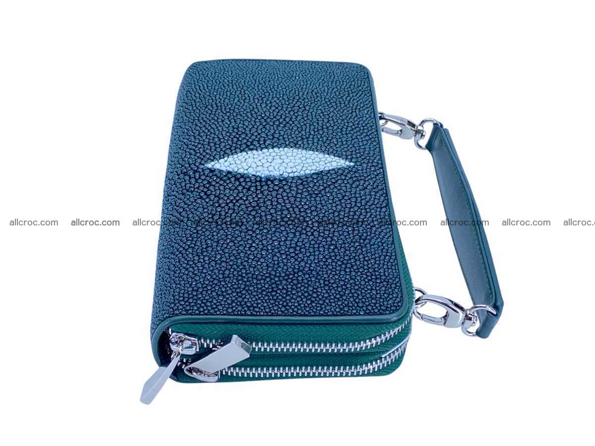 Stingray leather women’s clutch 2 zip 2441 Foto 3