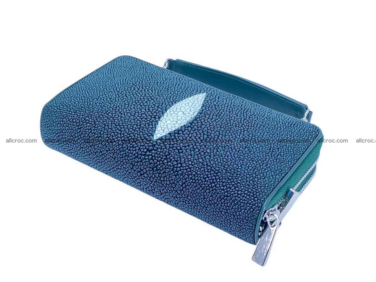 Stingray leather women’s clutch 2 zip 2441 Foto 4