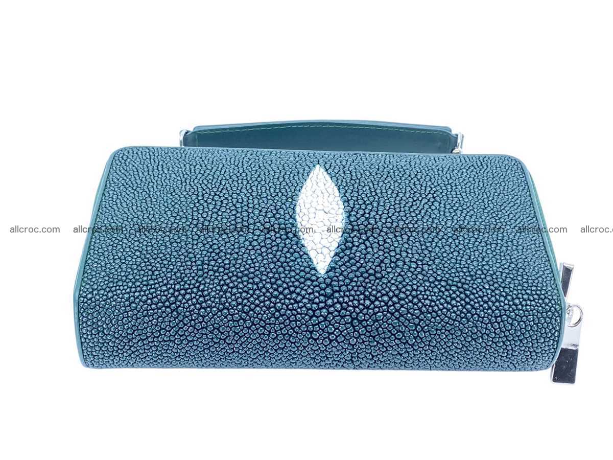 Stingray leather women’s clutch 2 zip 2441 Foto 5