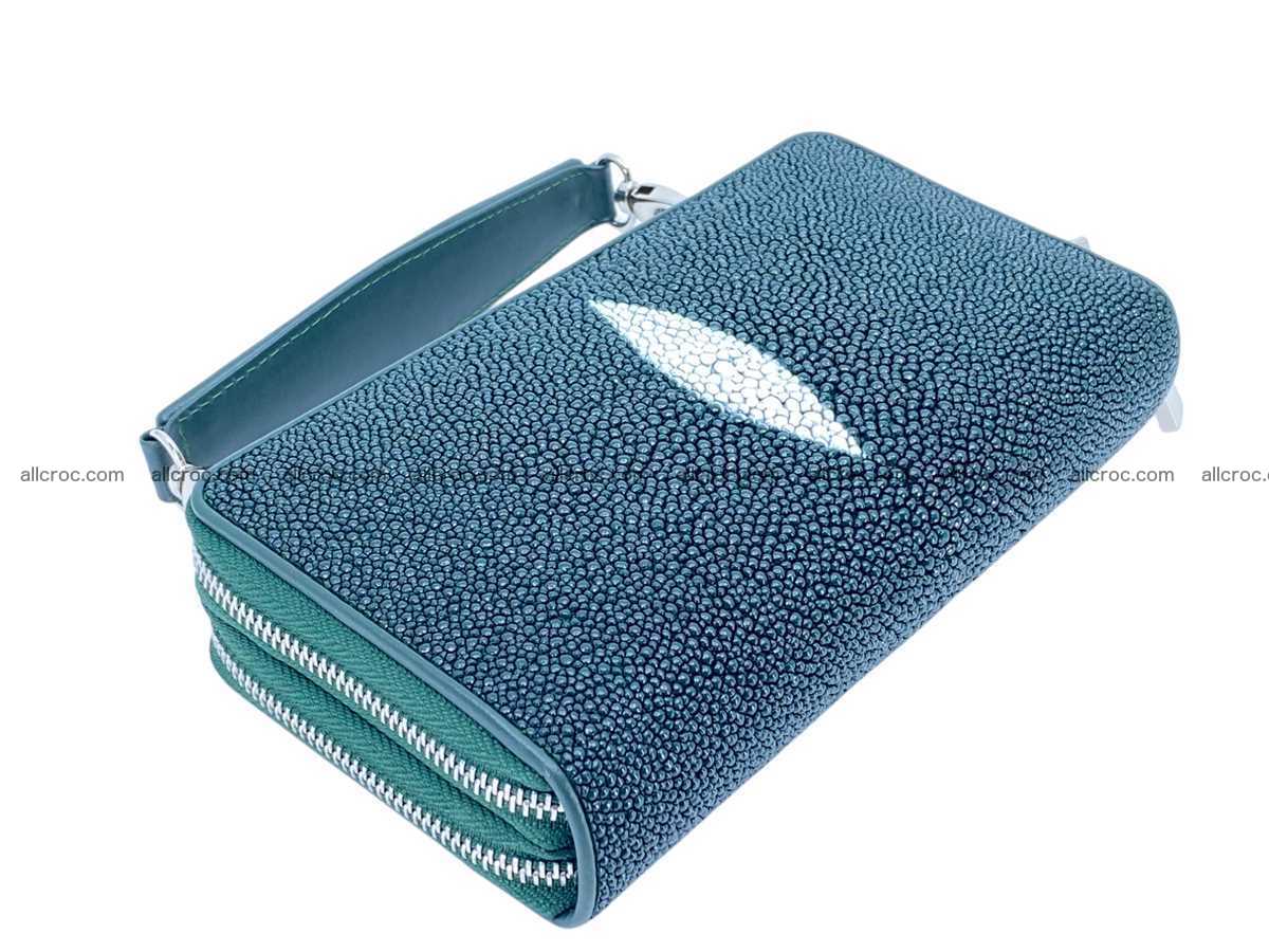 Stingray leather women’s clutch 2 zip 2441 Foto 6