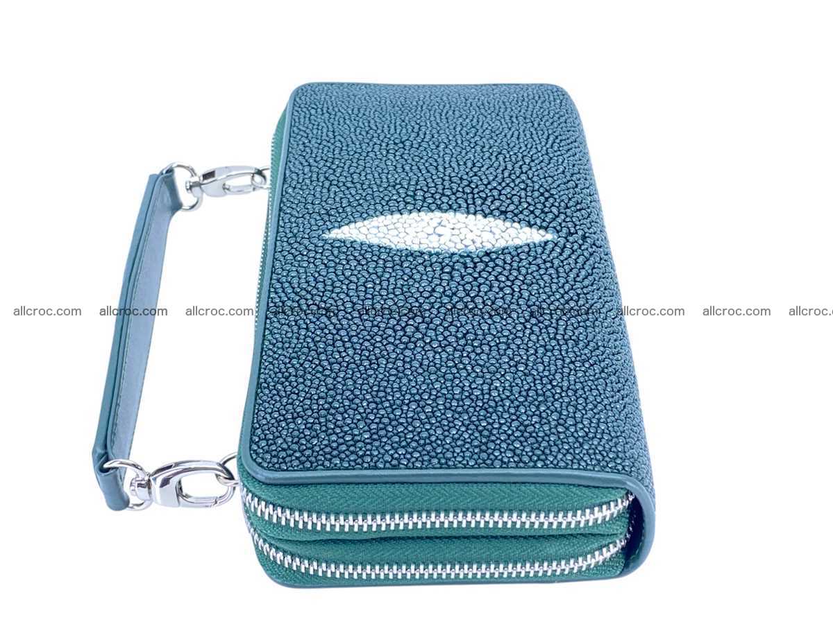 Stingray leather women’s clutch 2 zip 2441 Foto 7