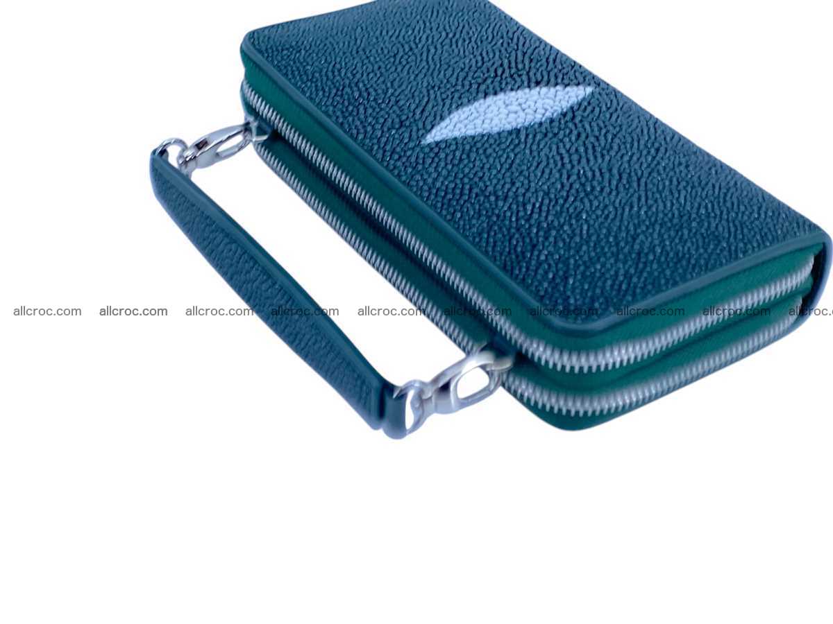 Stingray leather women’s clutch 2 zip 2441 Foto 2