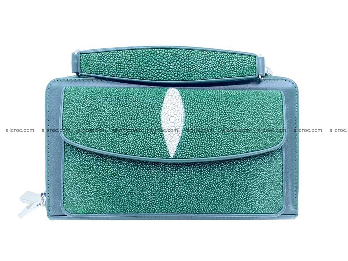 Stingray leather women’s clutch 2 zip 2450 Foto 3