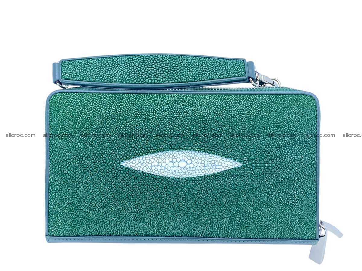 Stingray leather women’s clutch 2 zip 2450 Foto 4