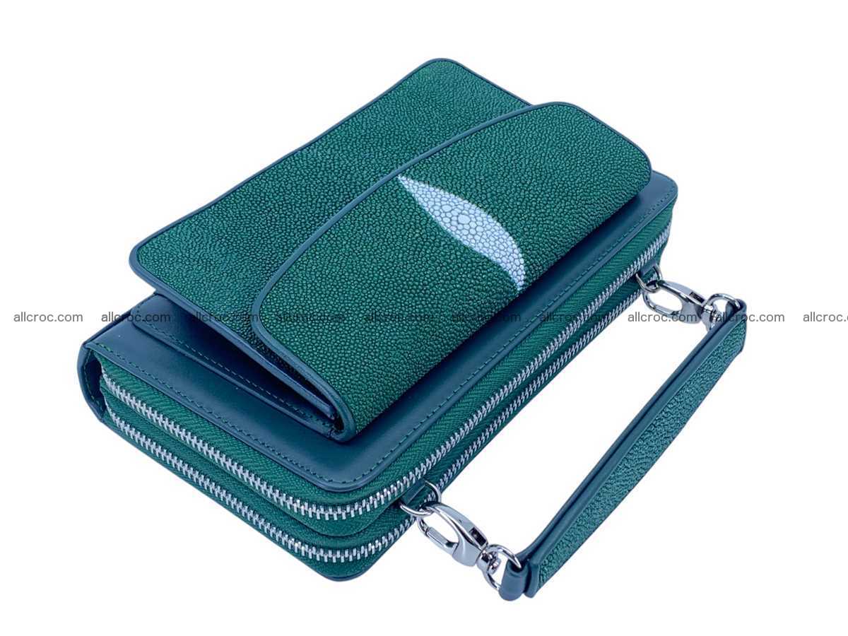 Stingray leather women’s clutch 2 zip 2450 Foto 0