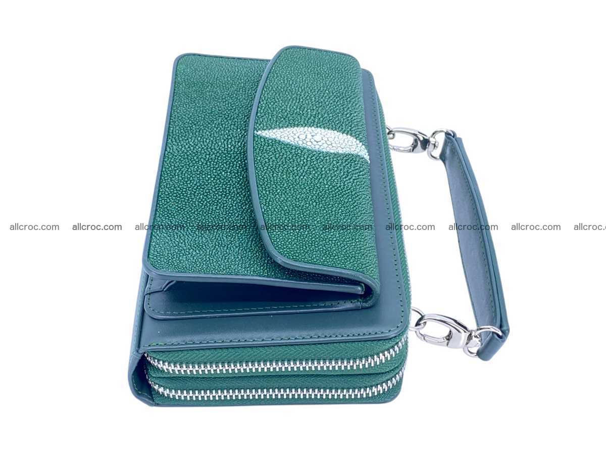 Stingray leather women’s clutch 2 zip 2450 Foto 5