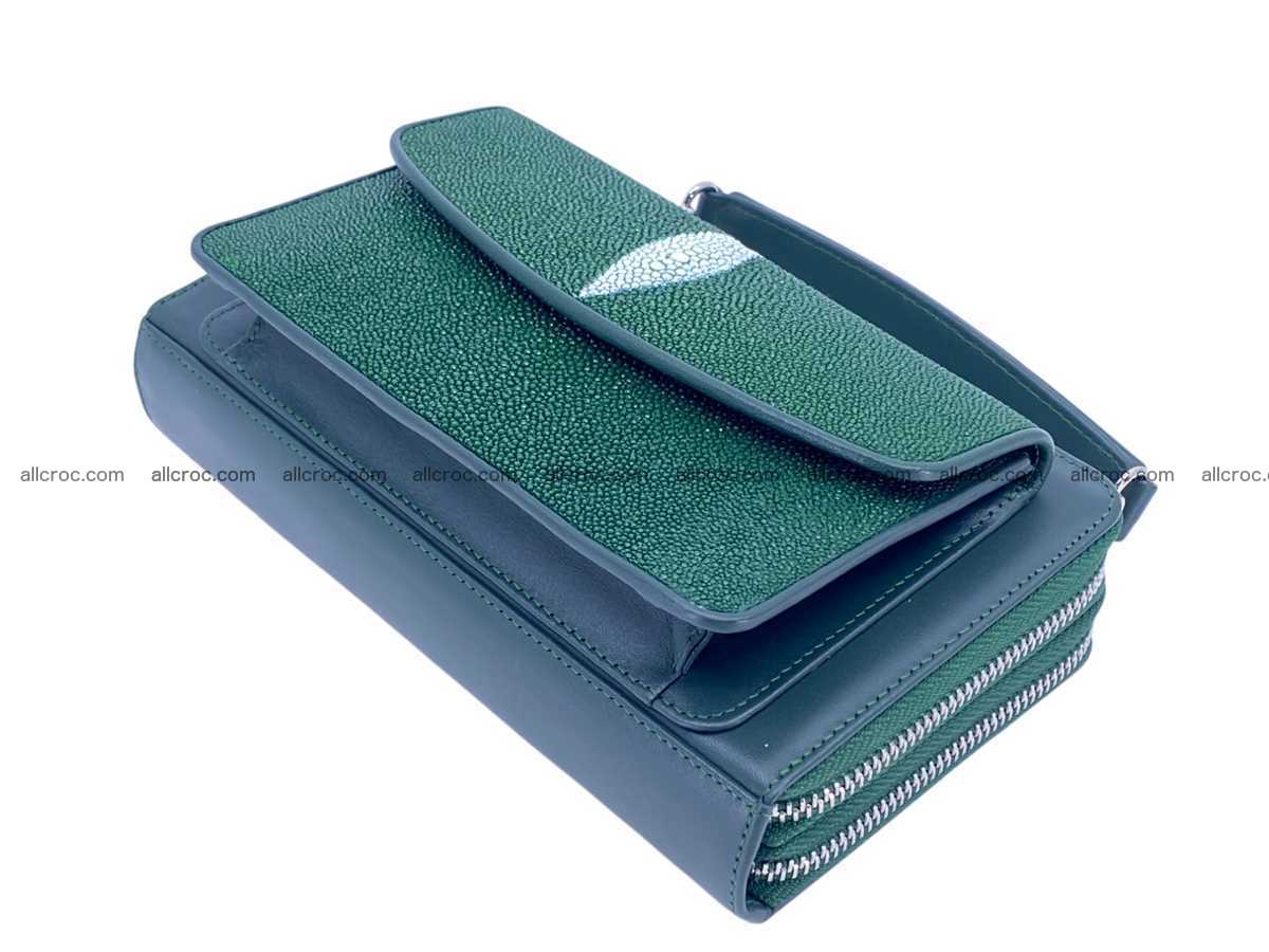 Stingray leather women’s clutch 2 zip 2450 Foto 6