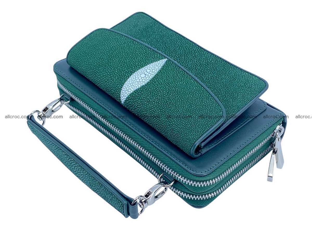 Stingray leather women’s clutch 2 zip 2450 Foto 2