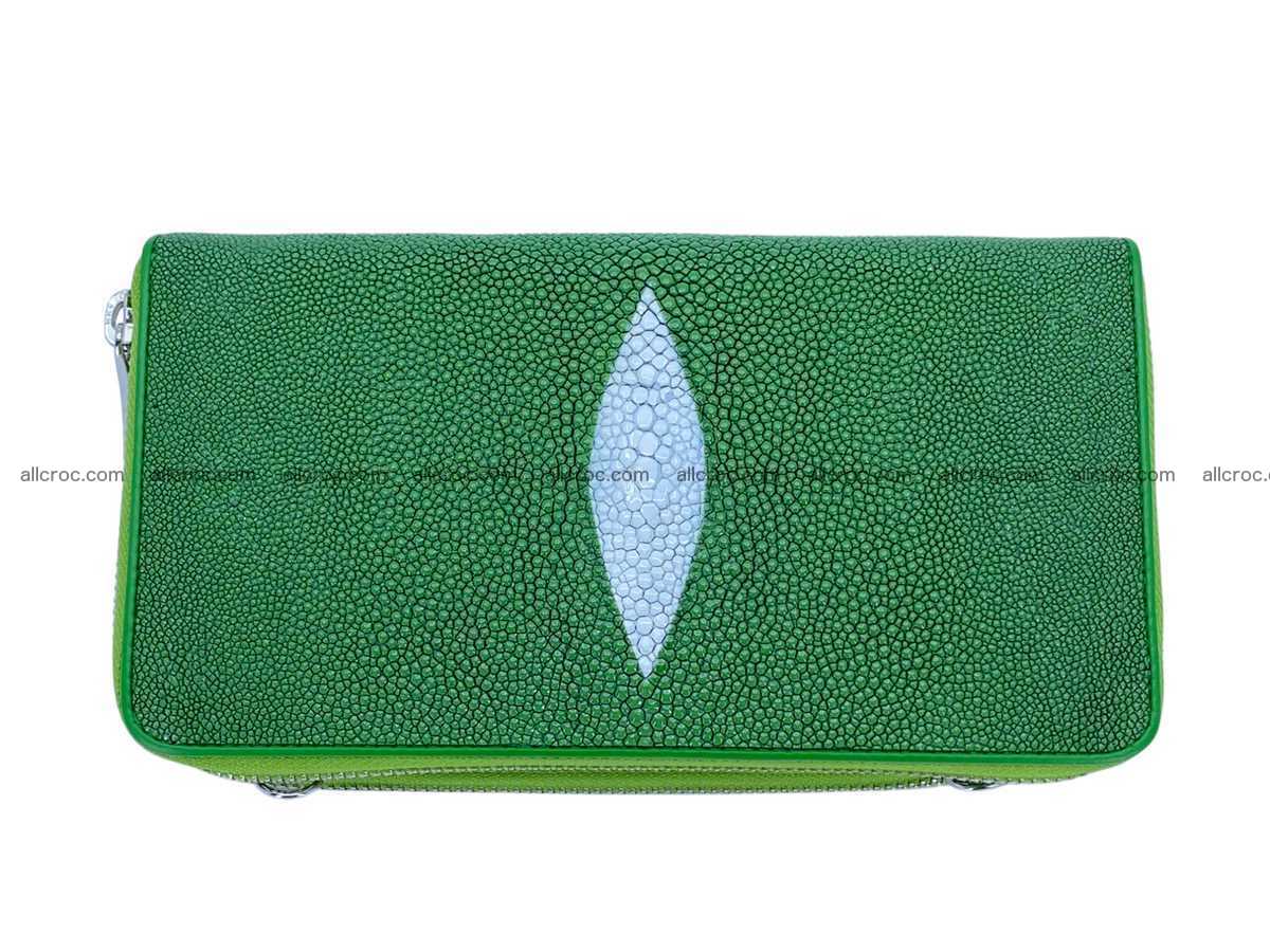 Stingray leather women’s clutch 2 zip 2439 Foto 2