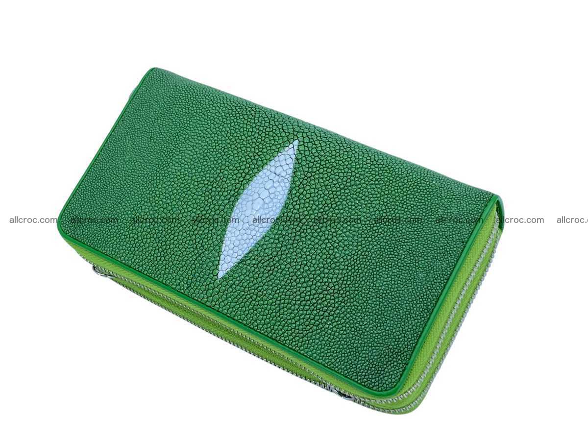 Stingray leather women’s clutch 2 zip 2439 Foto 4