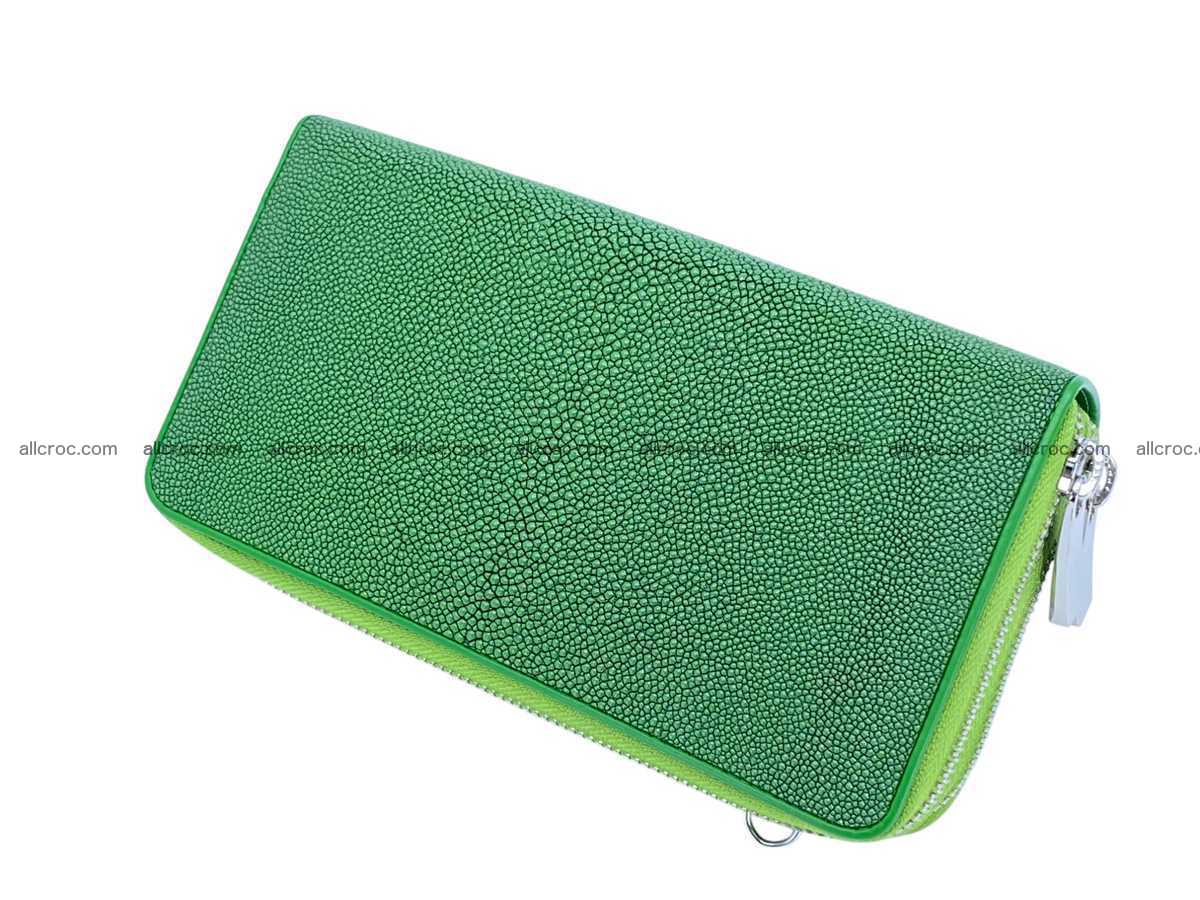 Stingray leather women’s clutch 2 zip 2439 Foto 5