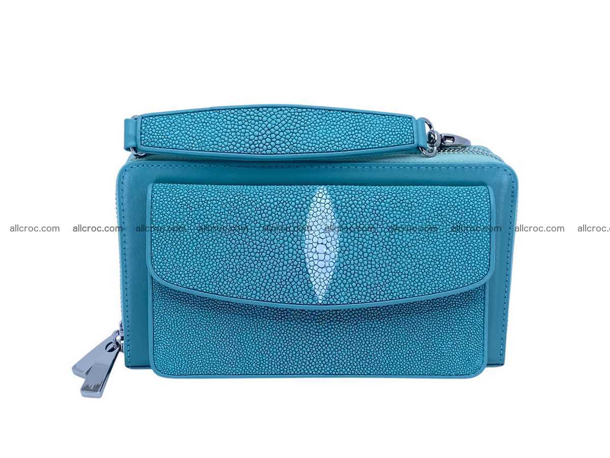 Stingray leather clutch 2 zip 2604 Foto 0
