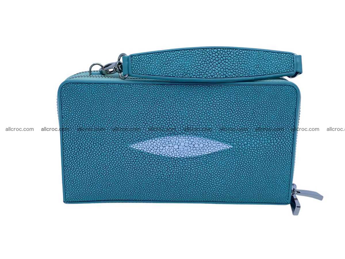 Stingray leather clutch 2 zip 2604 Foto 1
