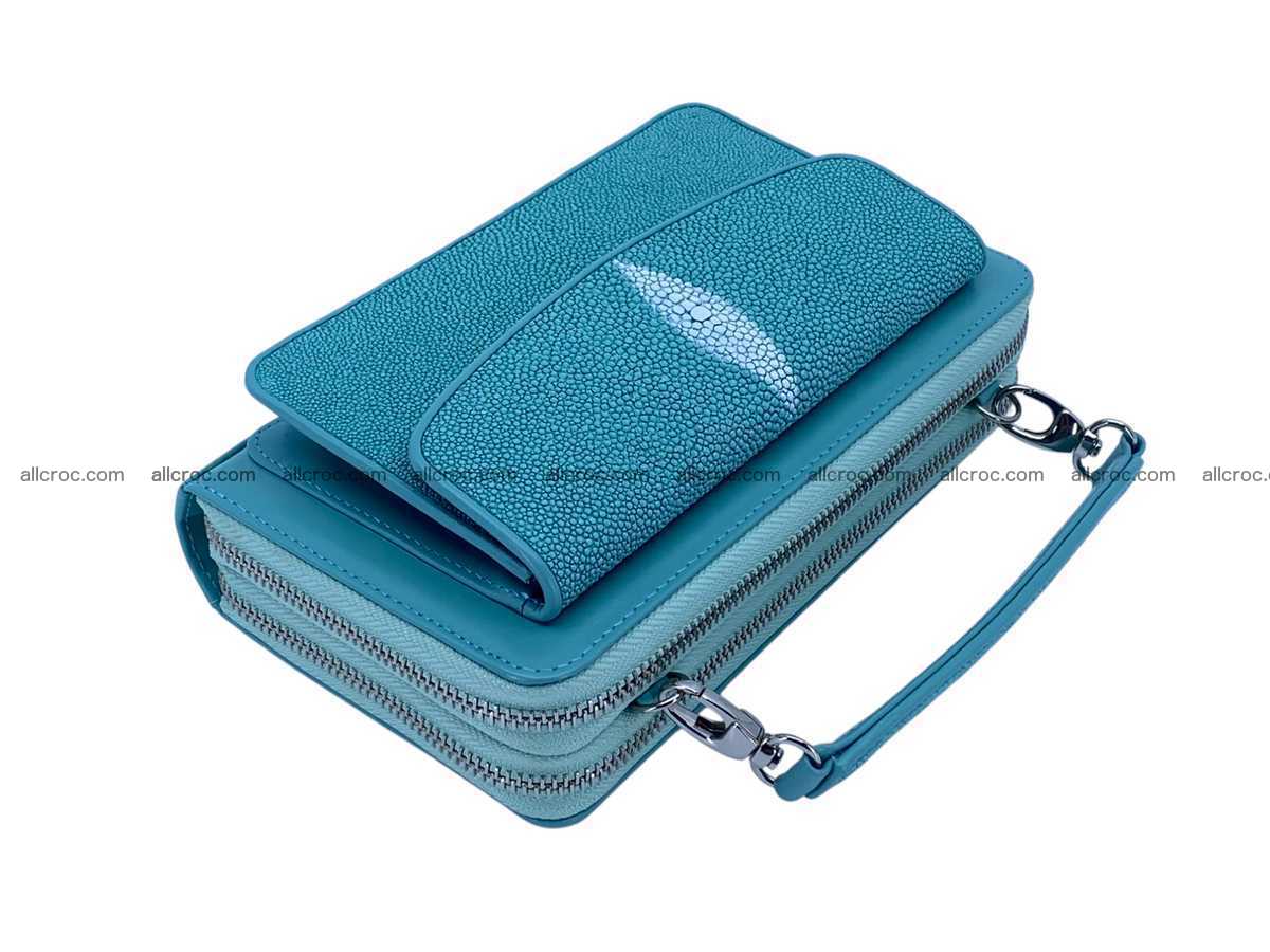 Stingray leather clutch 2 zip 2604 Foto 2
