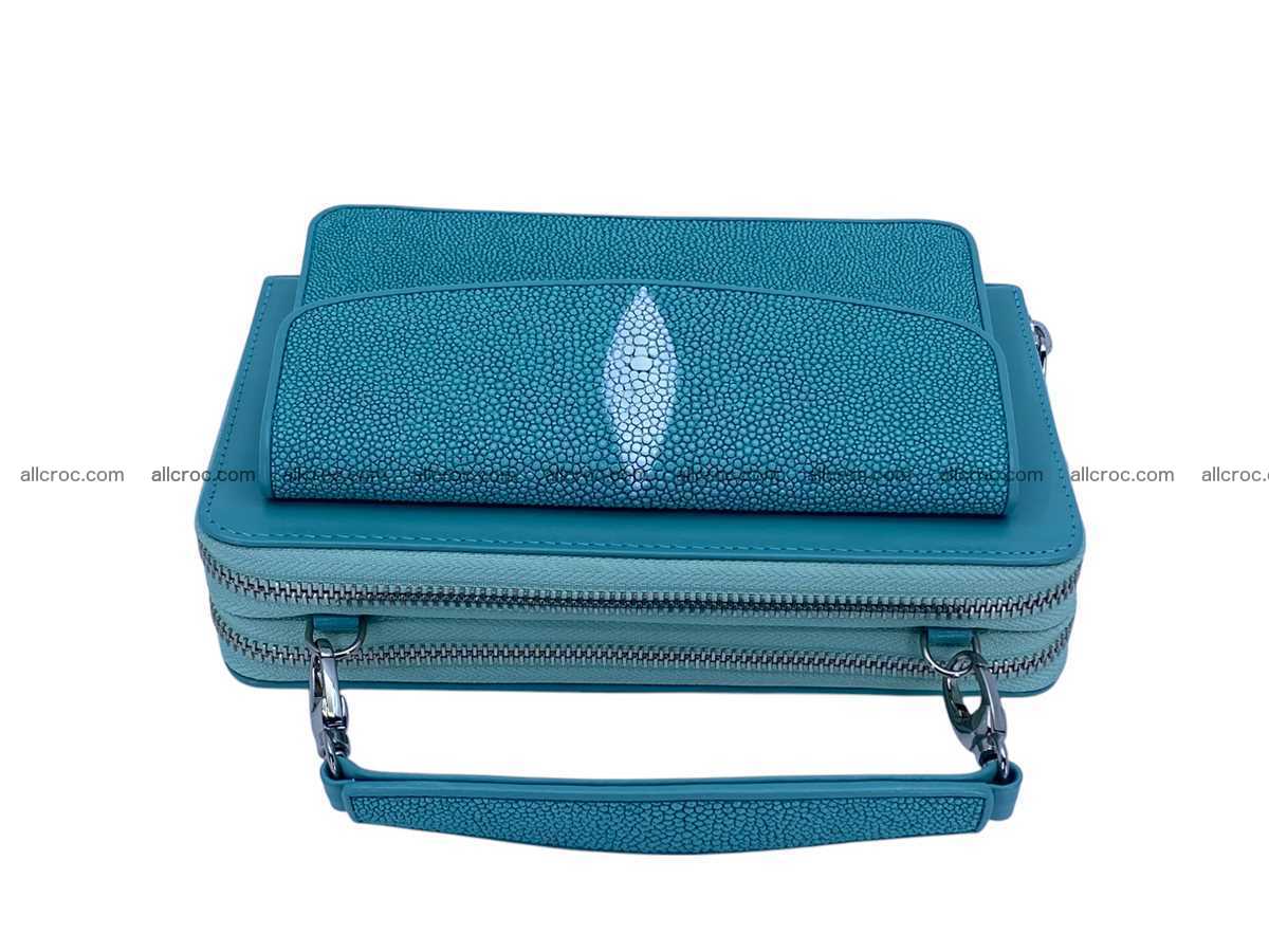 Stingray leather clutch 2 zip 2604 Foto 3
