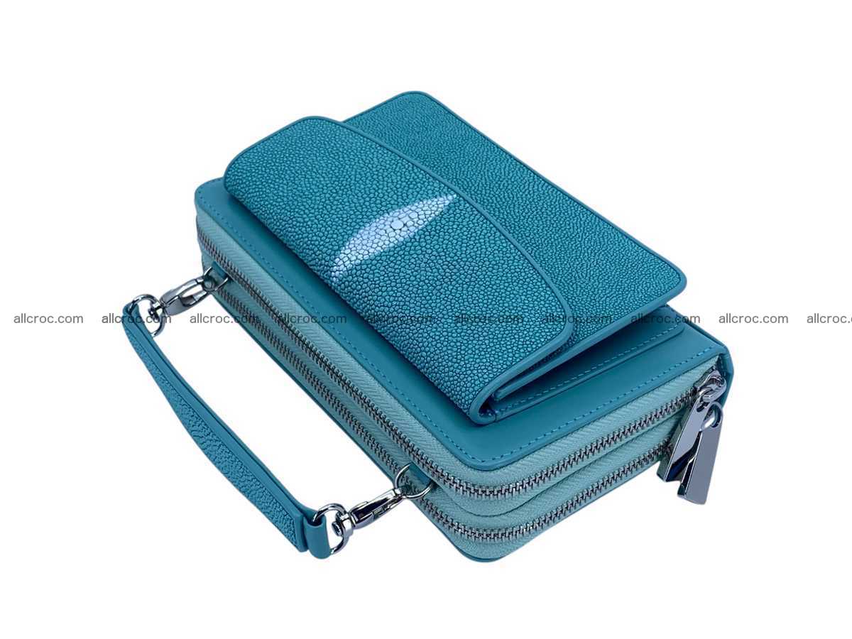 Stingray leather clutch 2 zip 2604 Foto 4