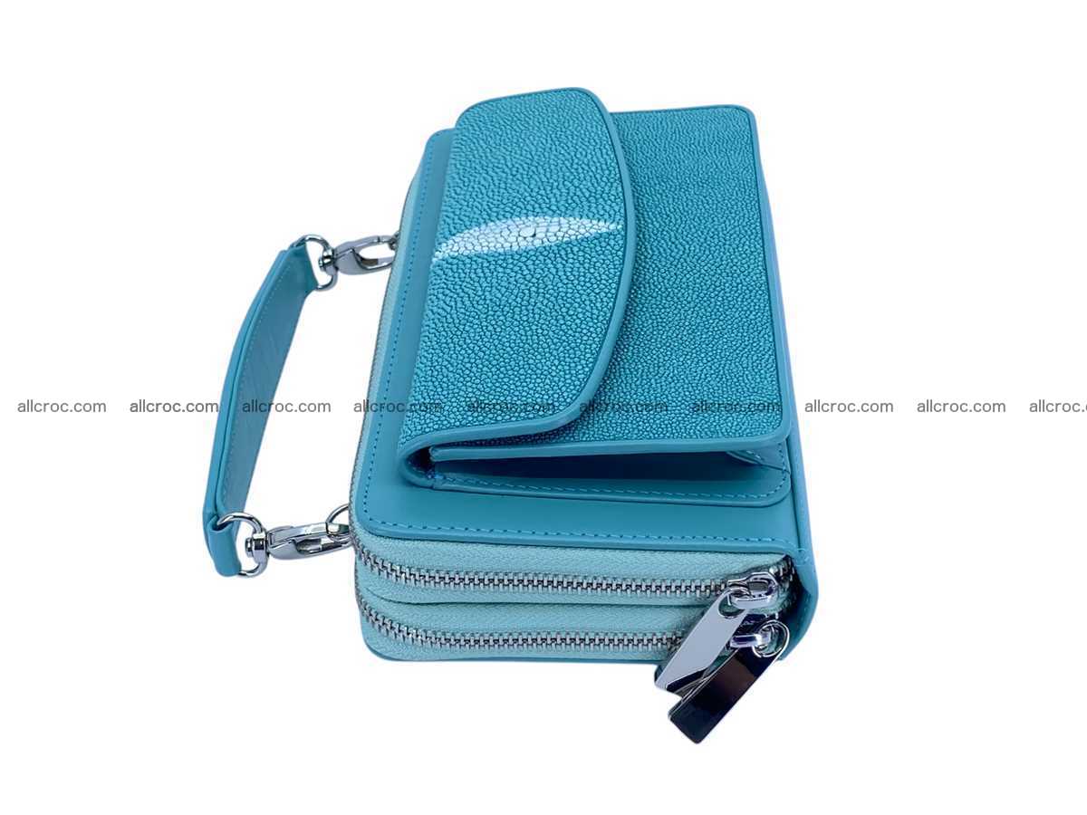 Stingray leather clutch 2 zip 2604 Foto 5