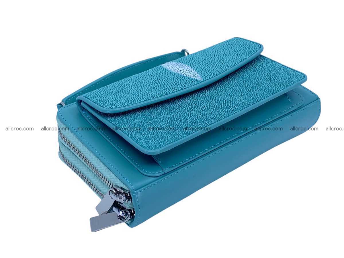 Stingray leather clutch 2 zip 2604 Foto 6