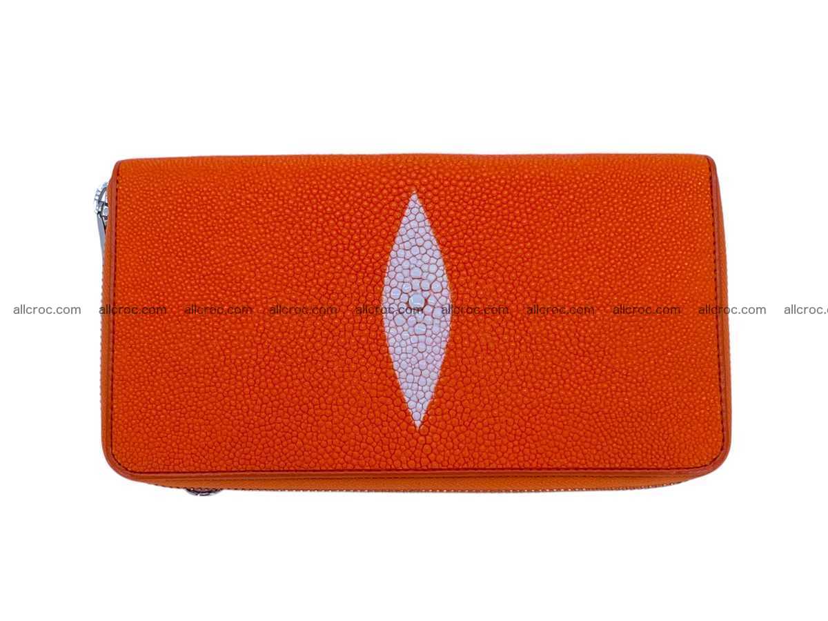 Stingray leather women’s clutch 2 zip 2437 Foto 3