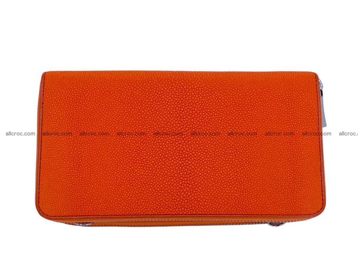 Stingray leather women’s clutch 2 zip 2437 Foto 4