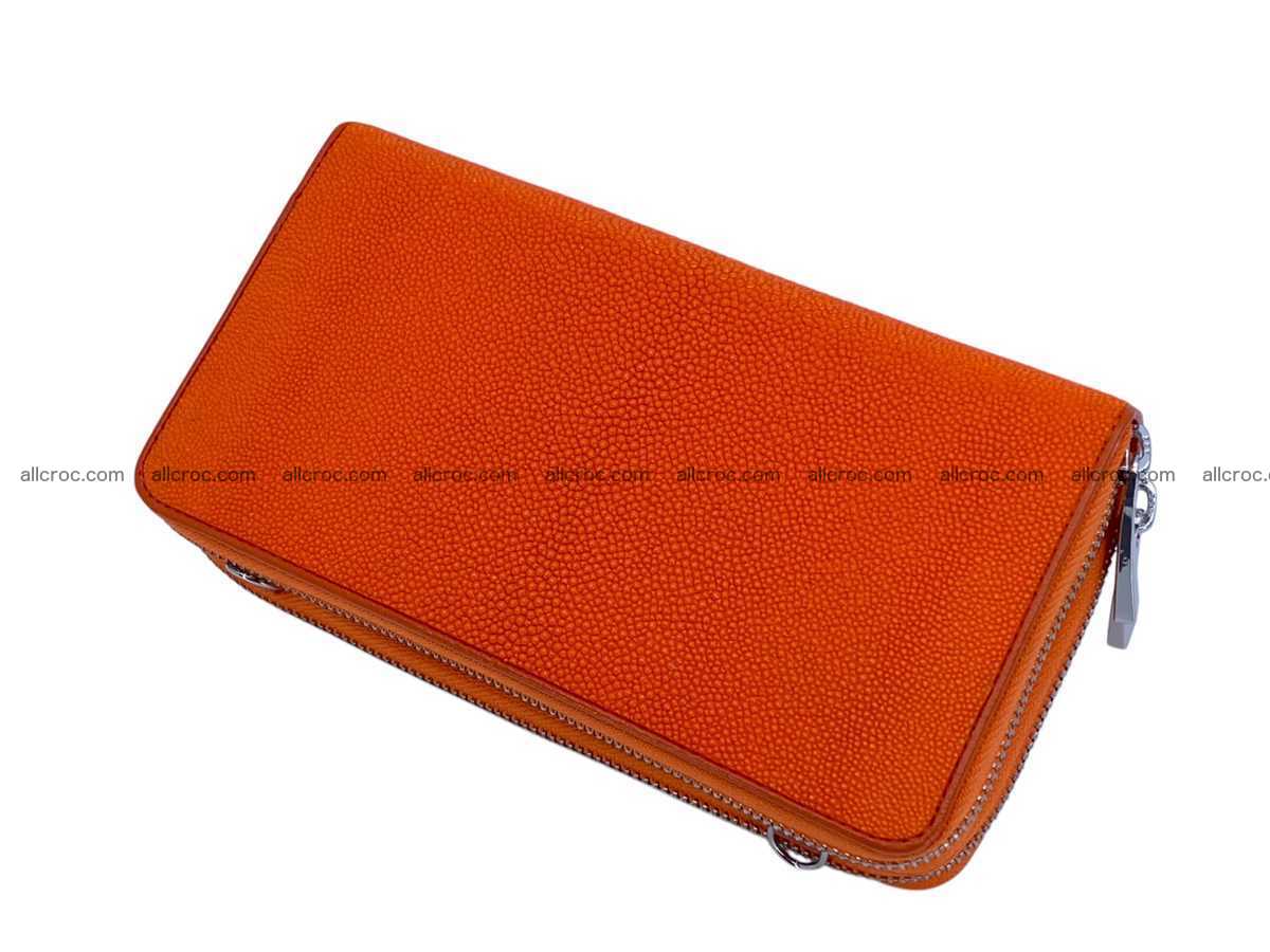 Stingray leather women’s clutch 2 zip 2437 Foto 2