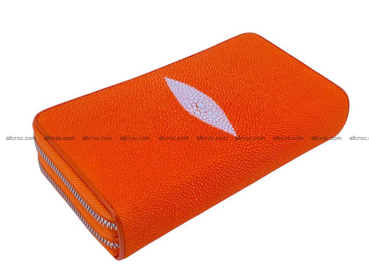 Stingray leather women’s clutch 2 zip 2437 Foto 7