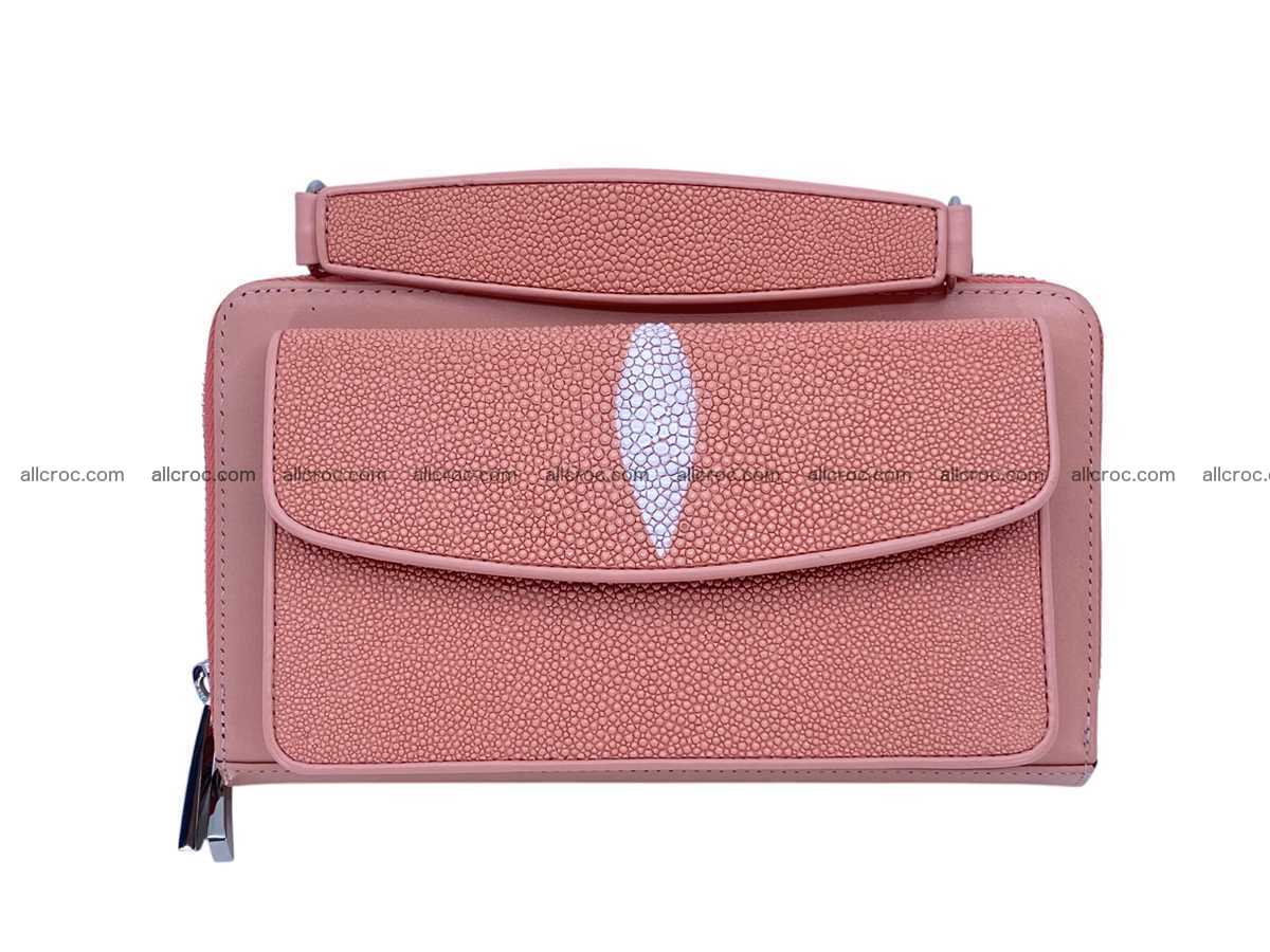 Stingray leather women’s clutch 2 zip 2451 Foto 3