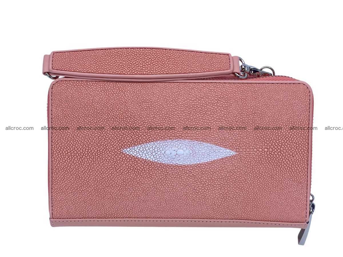 Stingray leather women’s clutch 2 zip 2451 Foto 4