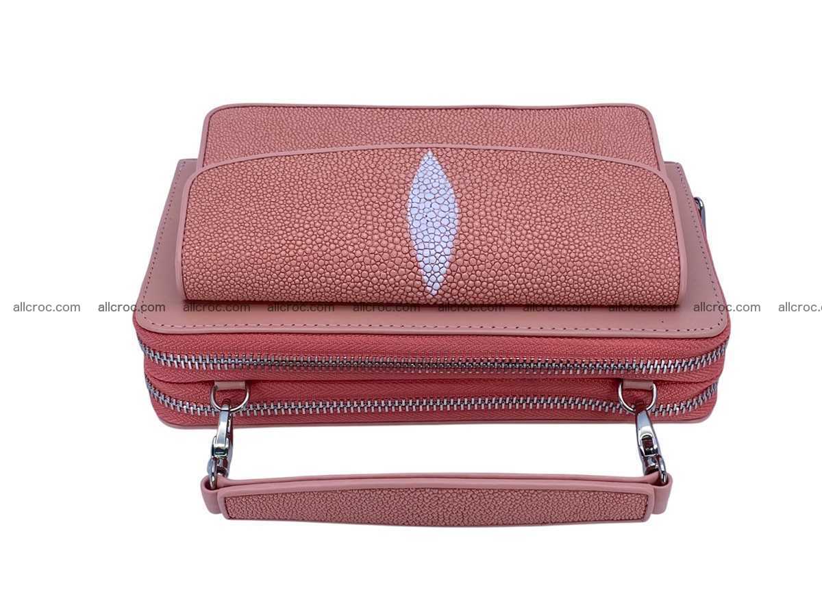 Stingray leather women’s clutch 2 zip 2451 Foto 1