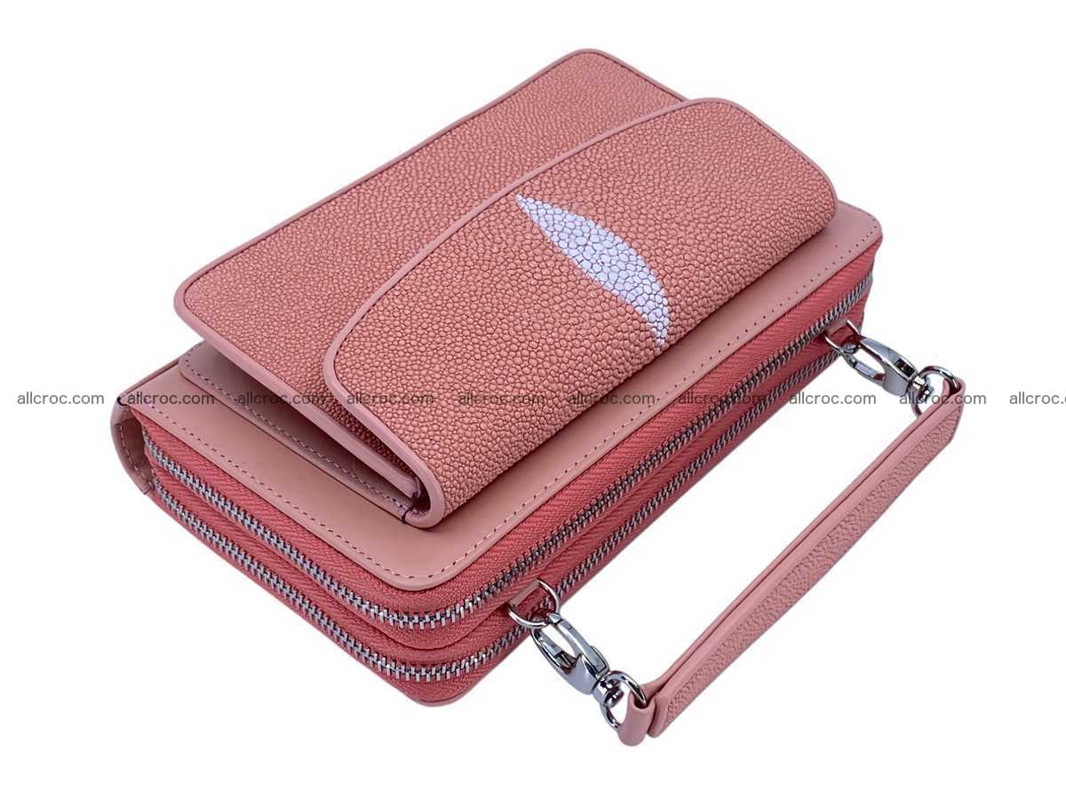 Stingray leather women’s clutch 2 zip 2451 Foto 0