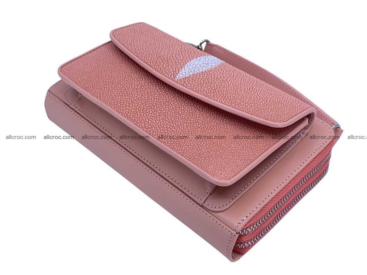 Stingray leather women’s clutch 2 zip 2451 Foto 6