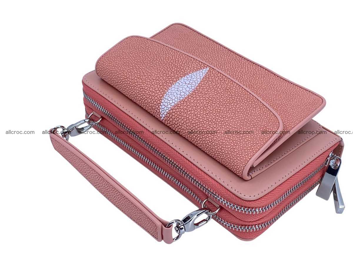 Stingray leather women’s clutch 2 zip 2451 Foto 2