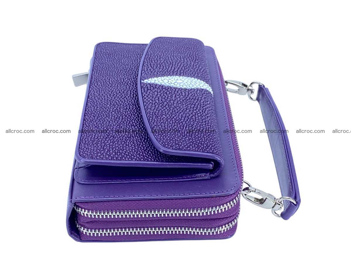 Stingray leather women’s clutch 2 zip 2446 Foto 3