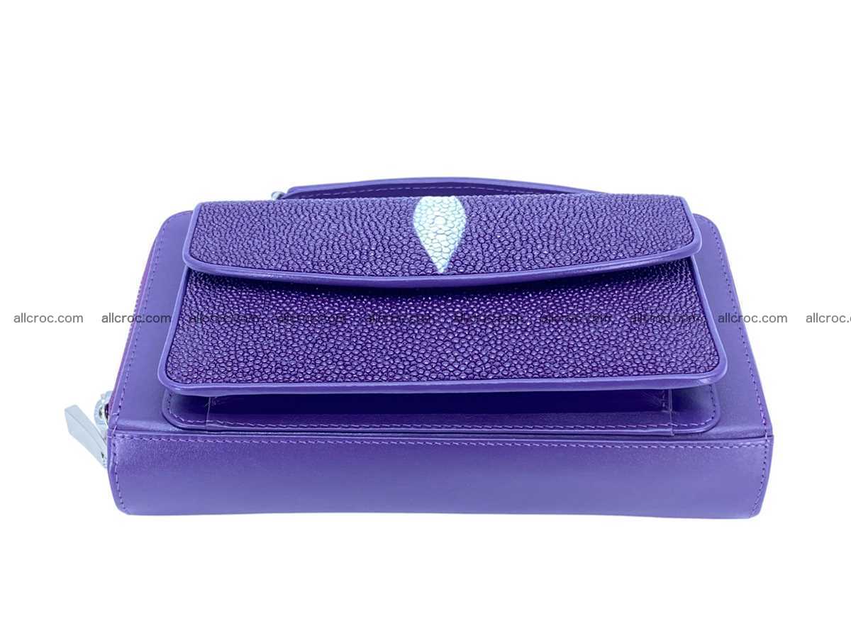 Stingray leather women’s clutch 2 zip 2446 Foto 5