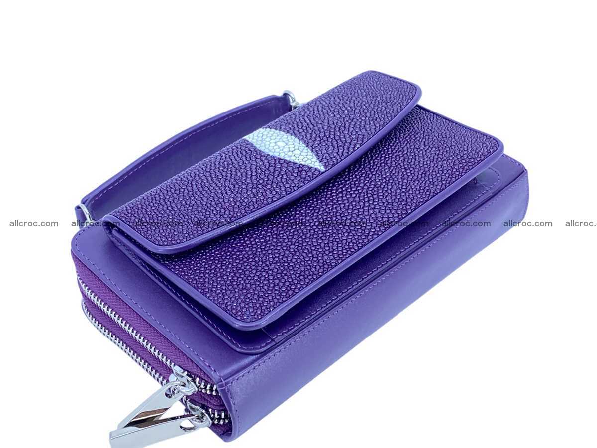 Stingray leather women’s clutch 2 zip 2446 Foto 6