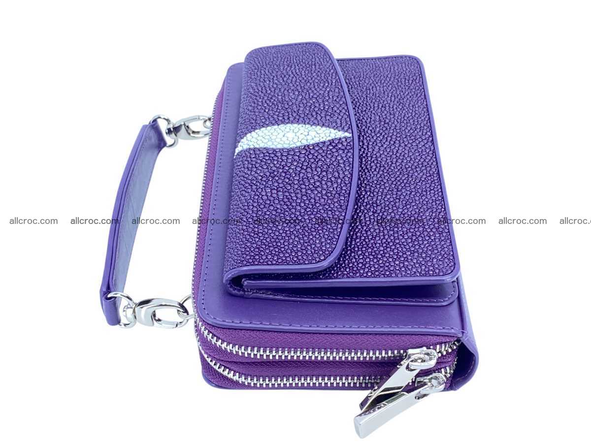 Stingray leather women’s clutch 2 zip 2446 Foto 7